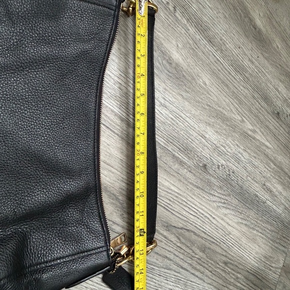 Coach Black Pebbled Leather Elle Hobo Shoulder Bag - Picture 9 of 9